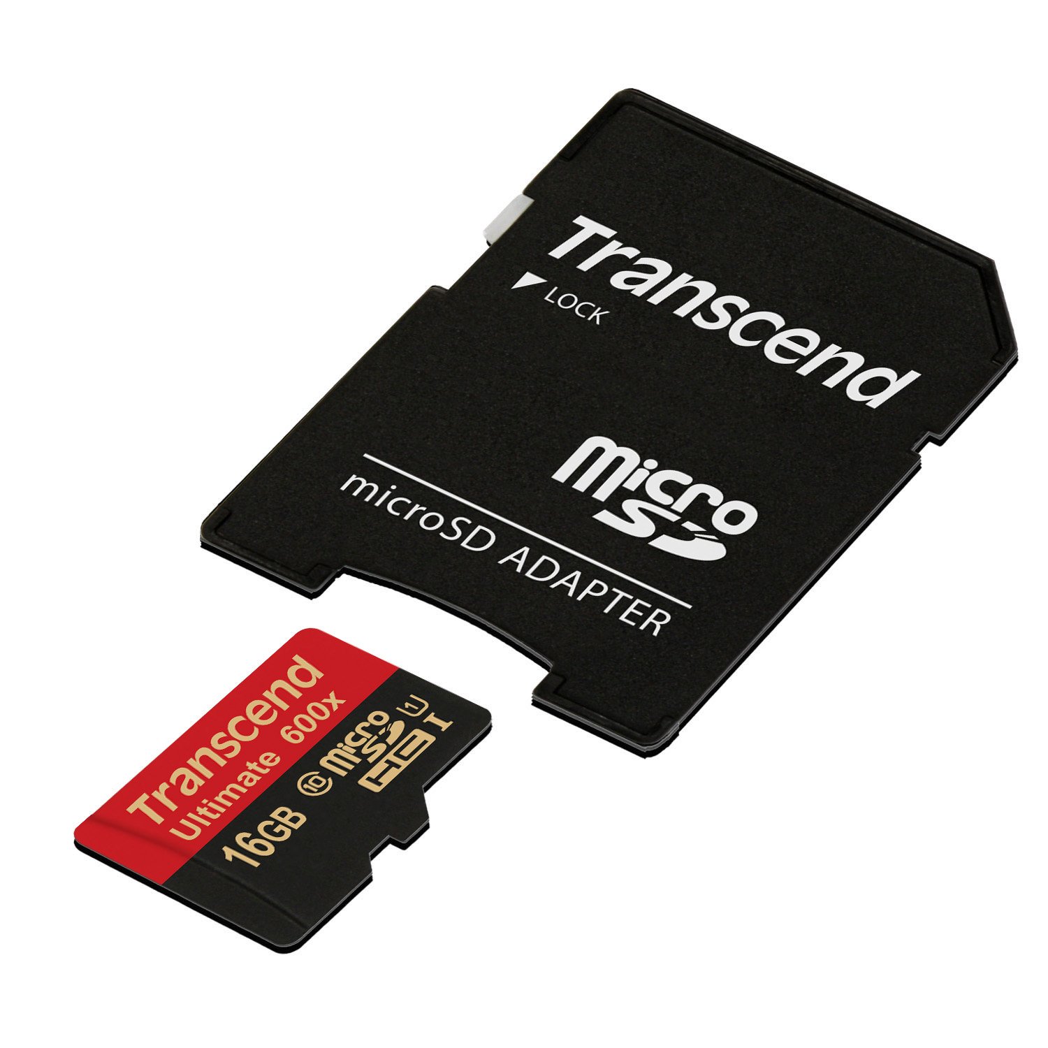 Transcend 16 GB MicroSDHC Class 10 UHS-I Memory Card with Adapter 90 Mb/s (TS16GUSDHC10U1) - Image 3