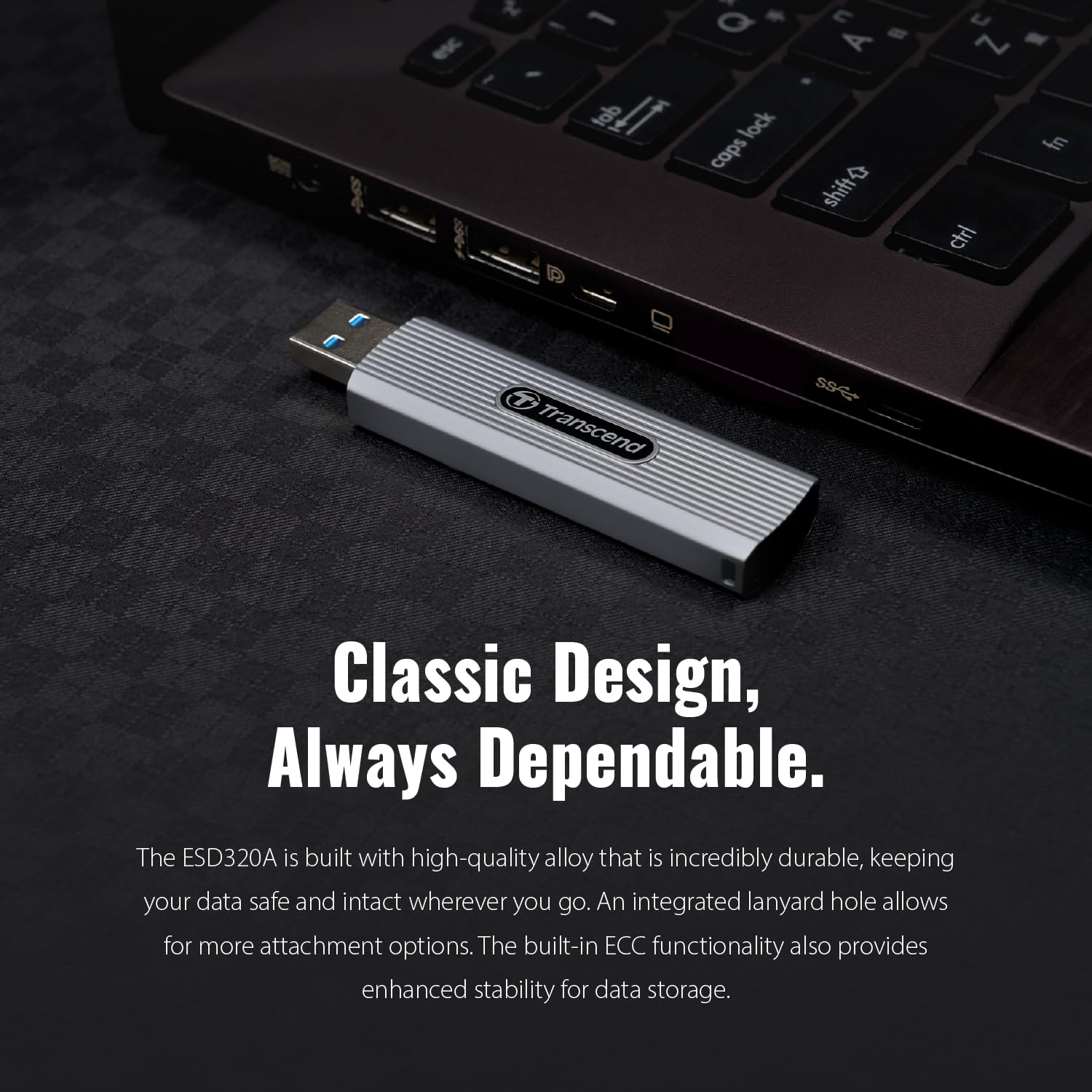 Transcend 1TB External SSD, USB 3.2 Gen2, Up to 1,050MB/s, Portable SSD with Type A, Retractable Connector Metal Case, for Notebook, Desktop, Smart TV, Silver - Image 6