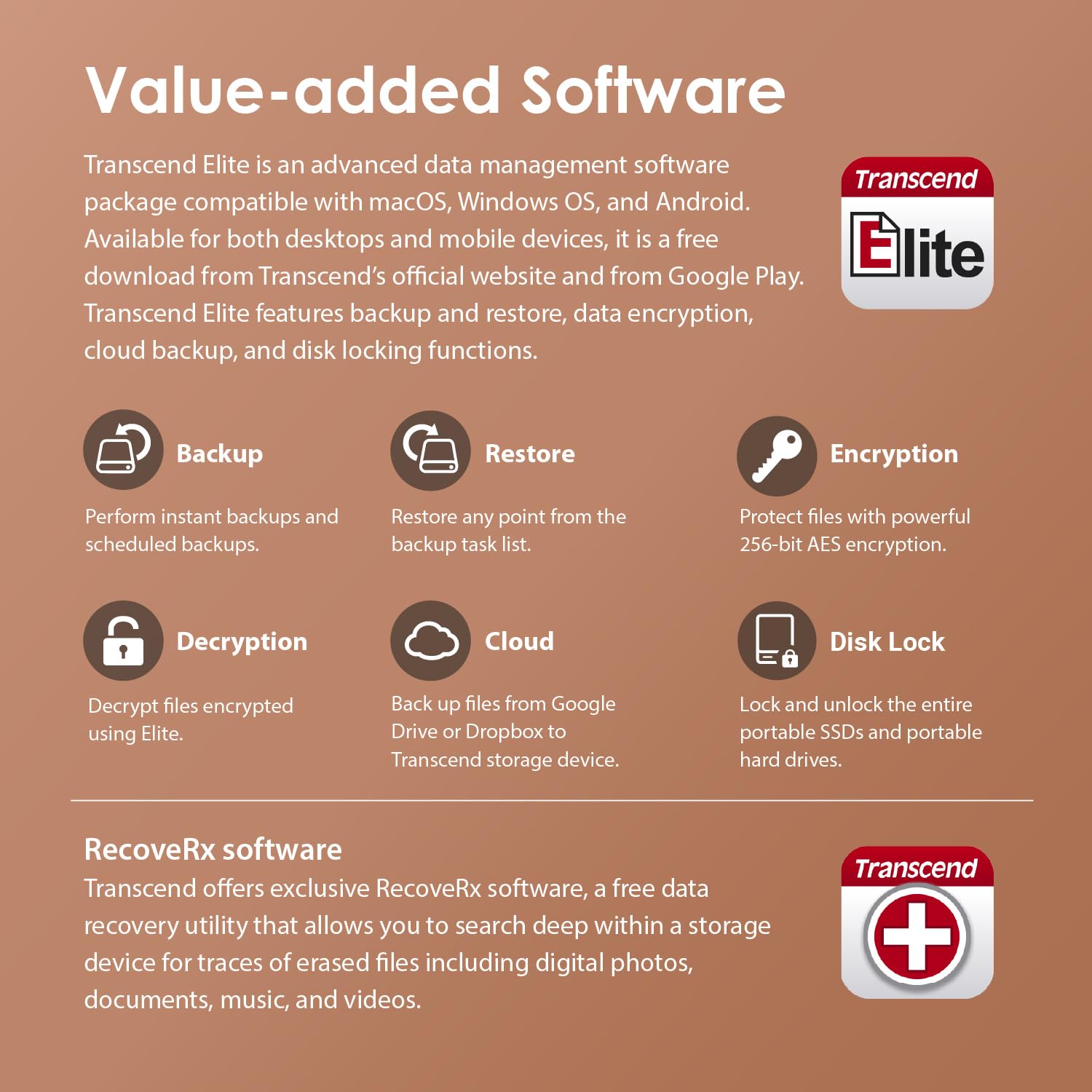 Transcend 1TB SJ25C3S, Portable External Hard Drive, Sleek Aluminum casing, Type C, Silver - TS1TSJ25C3S - Image 9