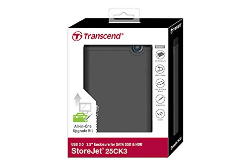 Transcend 2.5" SSD/HDD USB3.1 Gen1 Enclosure, One touch backup - TS0GSJ25CK3 - Image 4