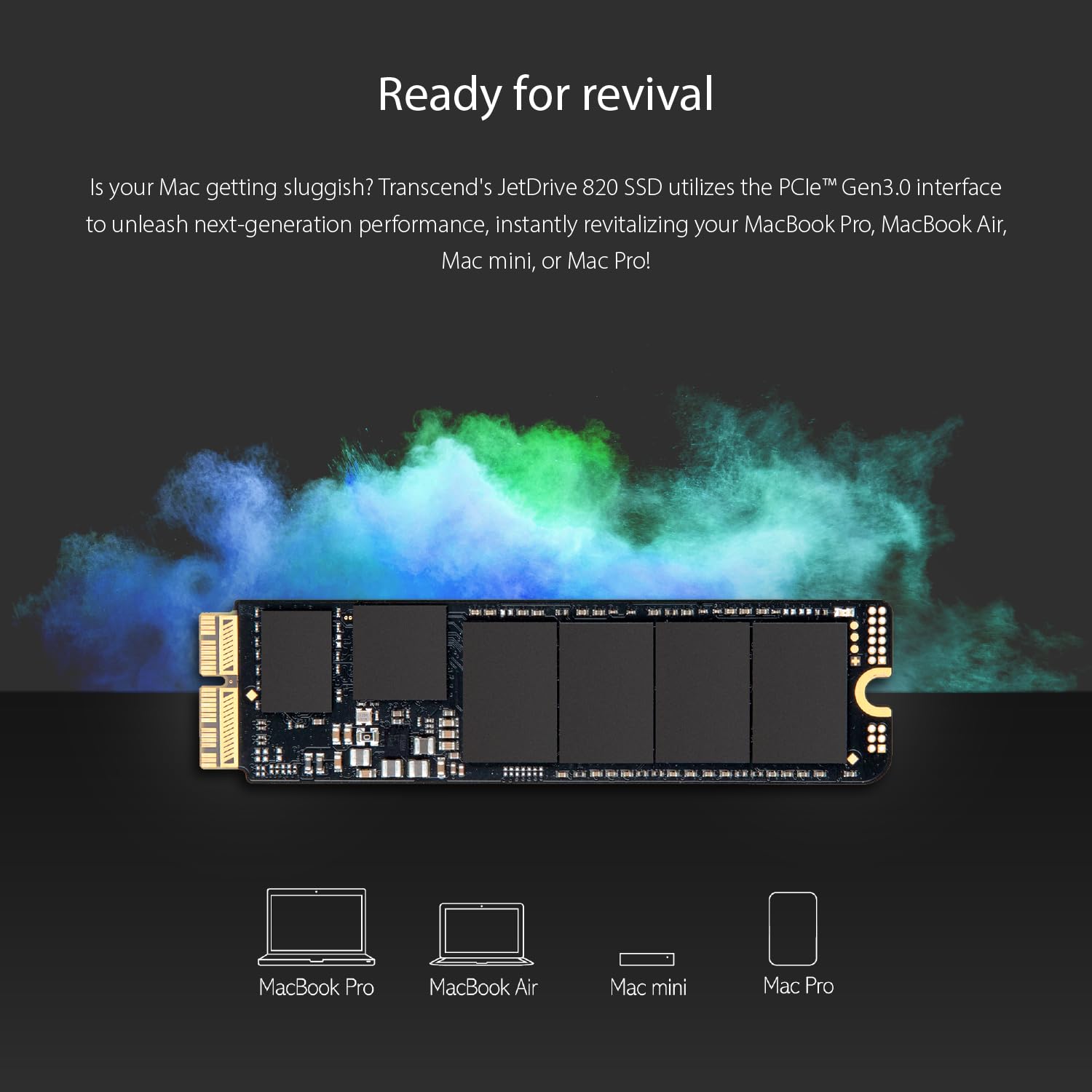 Transcend 240GB JetDrive 820 PCIe Gen3 x2 Solid State Drive (TS240GJDM820) - Image 4