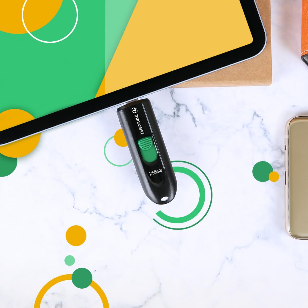 Transcend 256GB JF790 USB Flash Drive, USB3.2 Gen1, Retractable USB Connector, Thumb Drives, Type-C - TS256GJF790C - Image 4