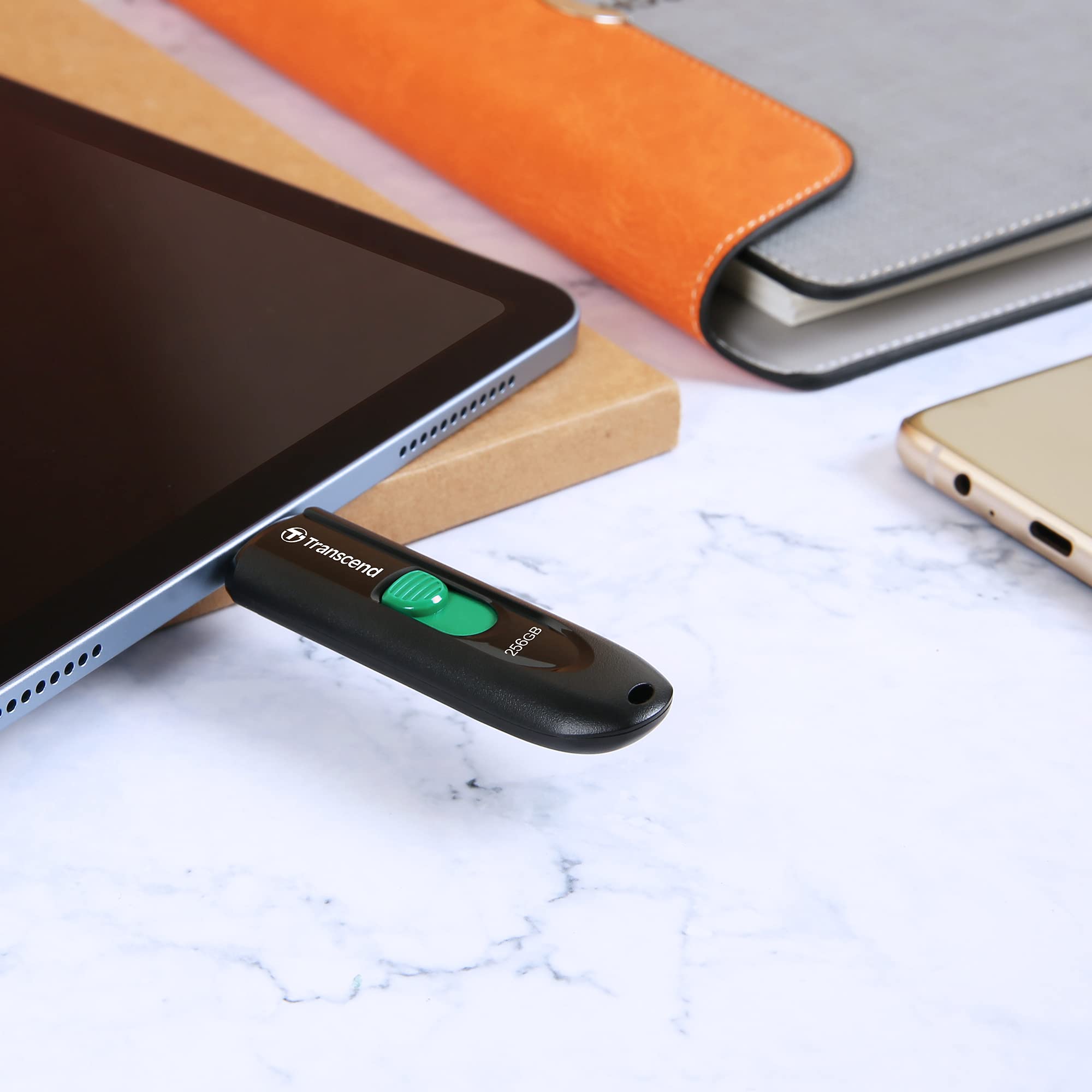Transcend 256GB JF790 USB Flash Drive, USB3.2 Gen1, Retractable USB Connector, Thumb Drives, Type-C - TS256GJF790C - Image 5
