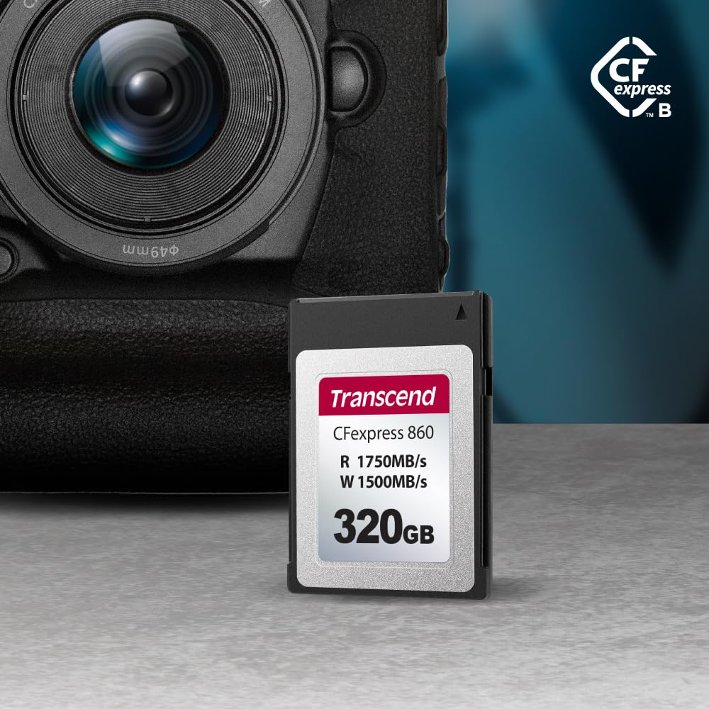 Transcend 320GB, CFExpress Type B, Cinema Quality Memory Card for 8K RAW Video and Photos, Compatible with Nikon, Canon, Pansonic, Up to 1,750MB/sec, sustained Performance 1,300MB/sec - TS320GCFE860 - Image 6