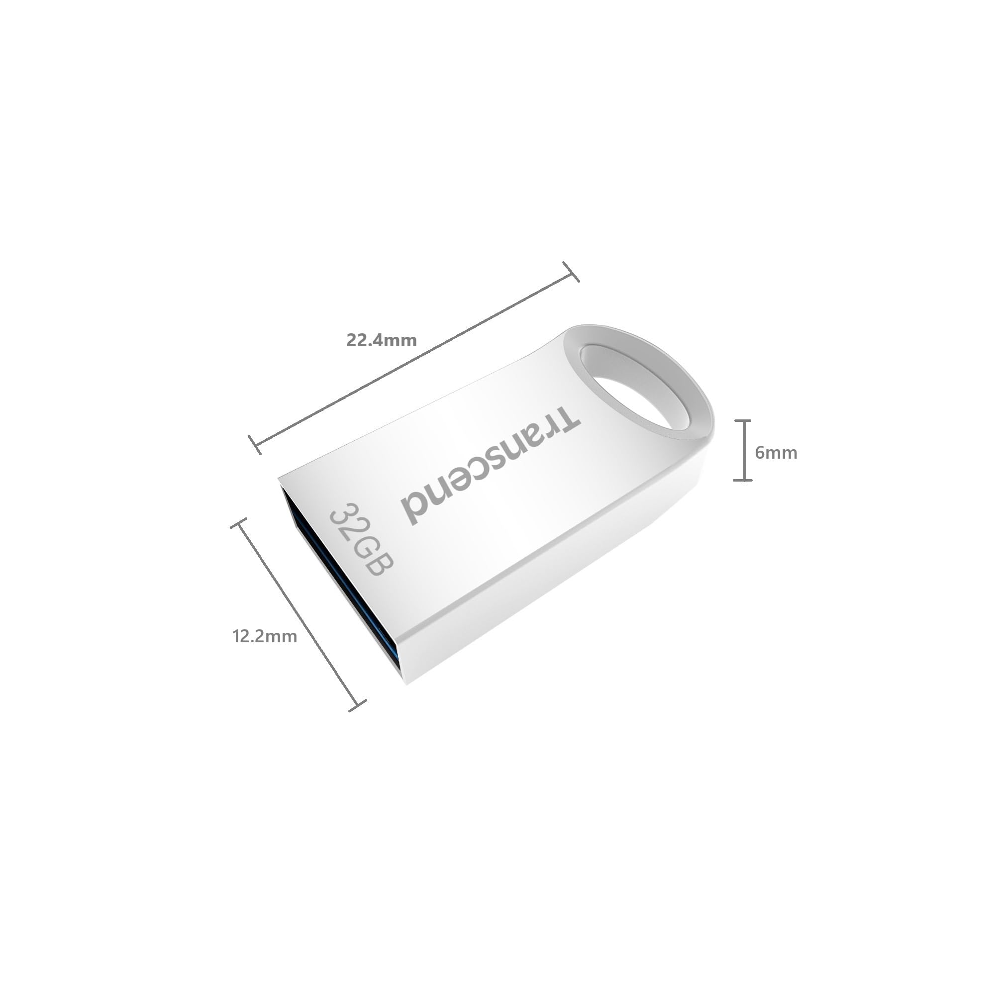 Transcend 32GB JetFlash 710 USB 3.1/3.0 Flash Drive (TS32GJF710S), Silver - Image 6