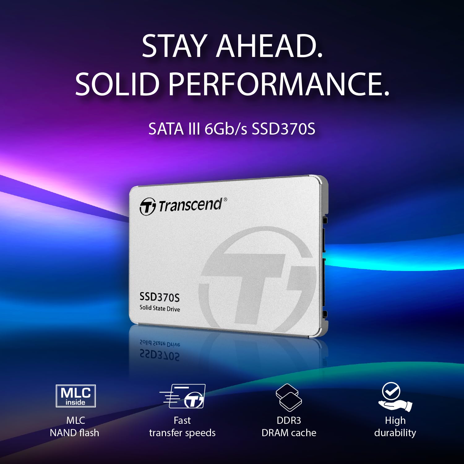Transcend 32GB SSD370S 2.5" SATA3 SSD, Solid State Drive, Guaranteed Endurance and Reliability, Dram Cache, MLC - TS32GSSD370S - Image 4