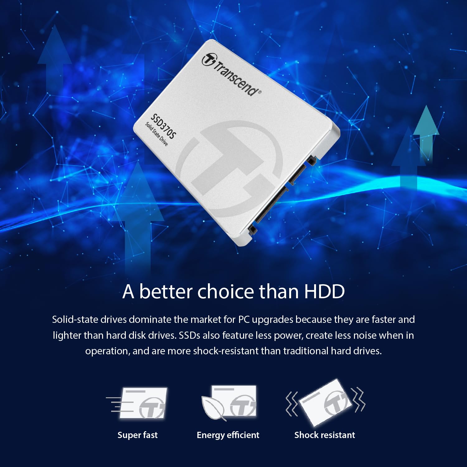 Transcend 32GB SSD370S 2.5" SATA3 SSD, Solid State Drive, Guaranteed Endurance and Reliability, Dram Cache, MLC - TS32GSSD370S - Image 7