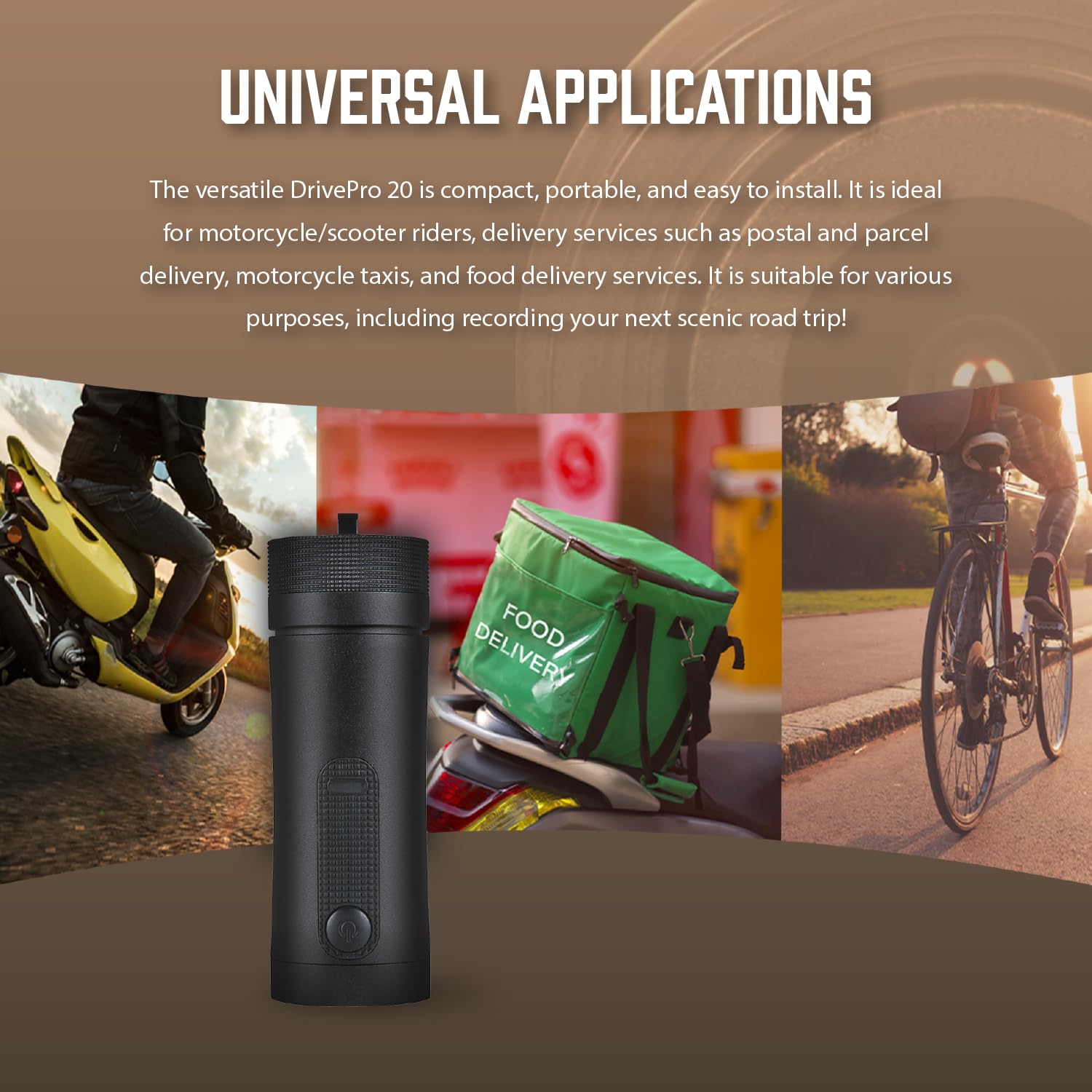 Transcend 64GB, 2K 1440p Motorcycle Dash Cam, 140 Wide-Angle, Built-in WiFi,G-Sensor, Night Vision, IP68, Emergency Recording, for Bikes, Motorcycles - TS-DP20A-64G - Image 10