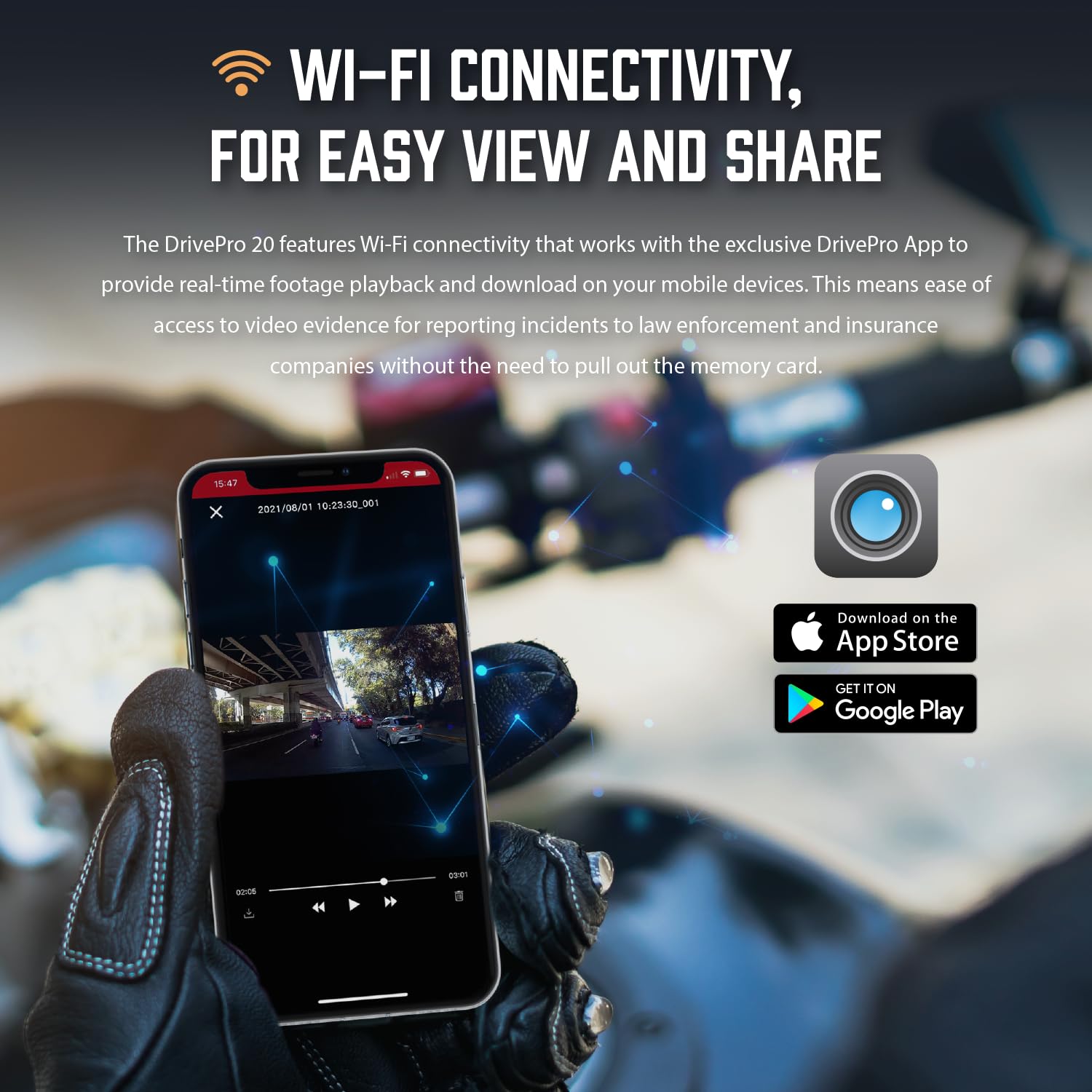 Transcend 64GB, 2K 1440p POV Vlogging Camera, 140 Wide-Angle, Built-in WiFi,G-Sensor, Night Vision, IP68, Emergency Recording, for Photography - TS-DP20B-64G - Image 7