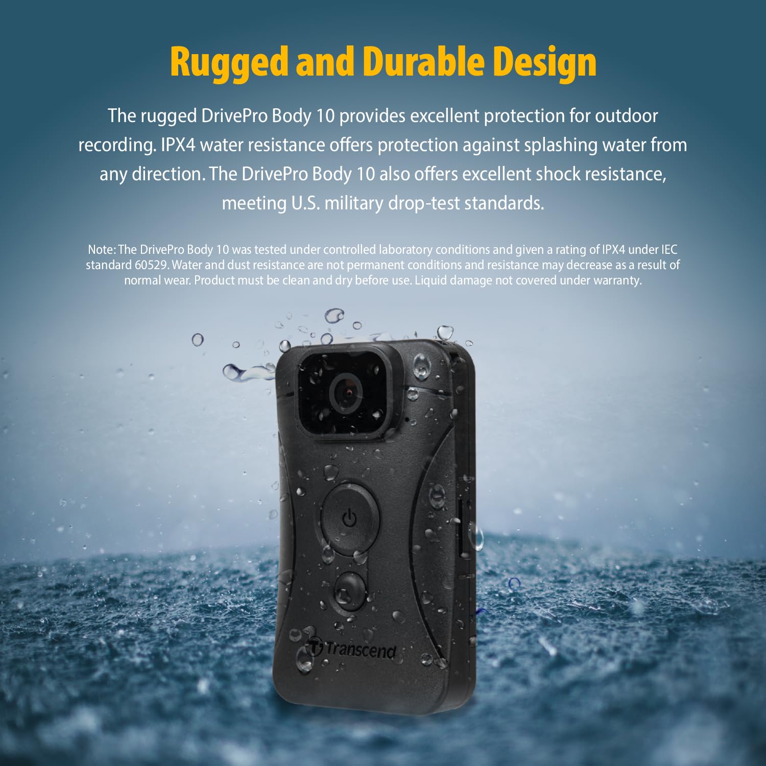 Transcend 64GB, DrivePro Body 10, Body Camera, Night Vision, Infrared LED, Water Resistant, 7-Hour Battery Life, with Audio and Video Recording, Ideal for Personal Civilians & Security - TS64GDPB10C - Image 8