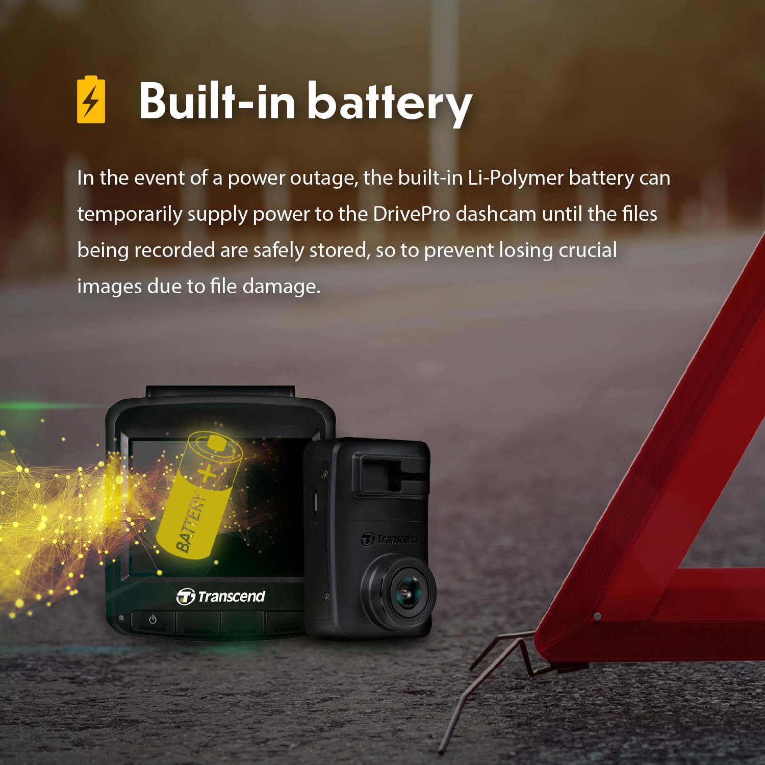 Transcend 64GB, Dual Camera Dash Cam Front and Rear Inside, 140 Wide-Angle, 2.4 Display, Built-in WiFi GPS,G-Sensor, Night Vision, Loop Recording, Parking Mode, ADAS, for Cars Taxi - TS-DP620A-64G - Image 9