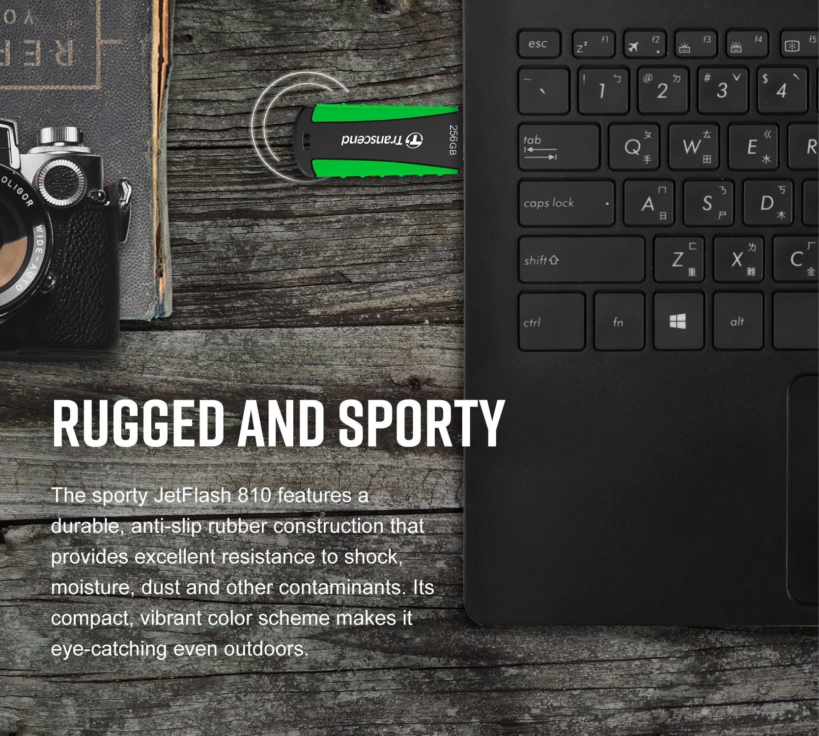 Transcend 64GB JetFlash 810 USB 3.0 Flash Drive (TS64GJF810) black - Image 4