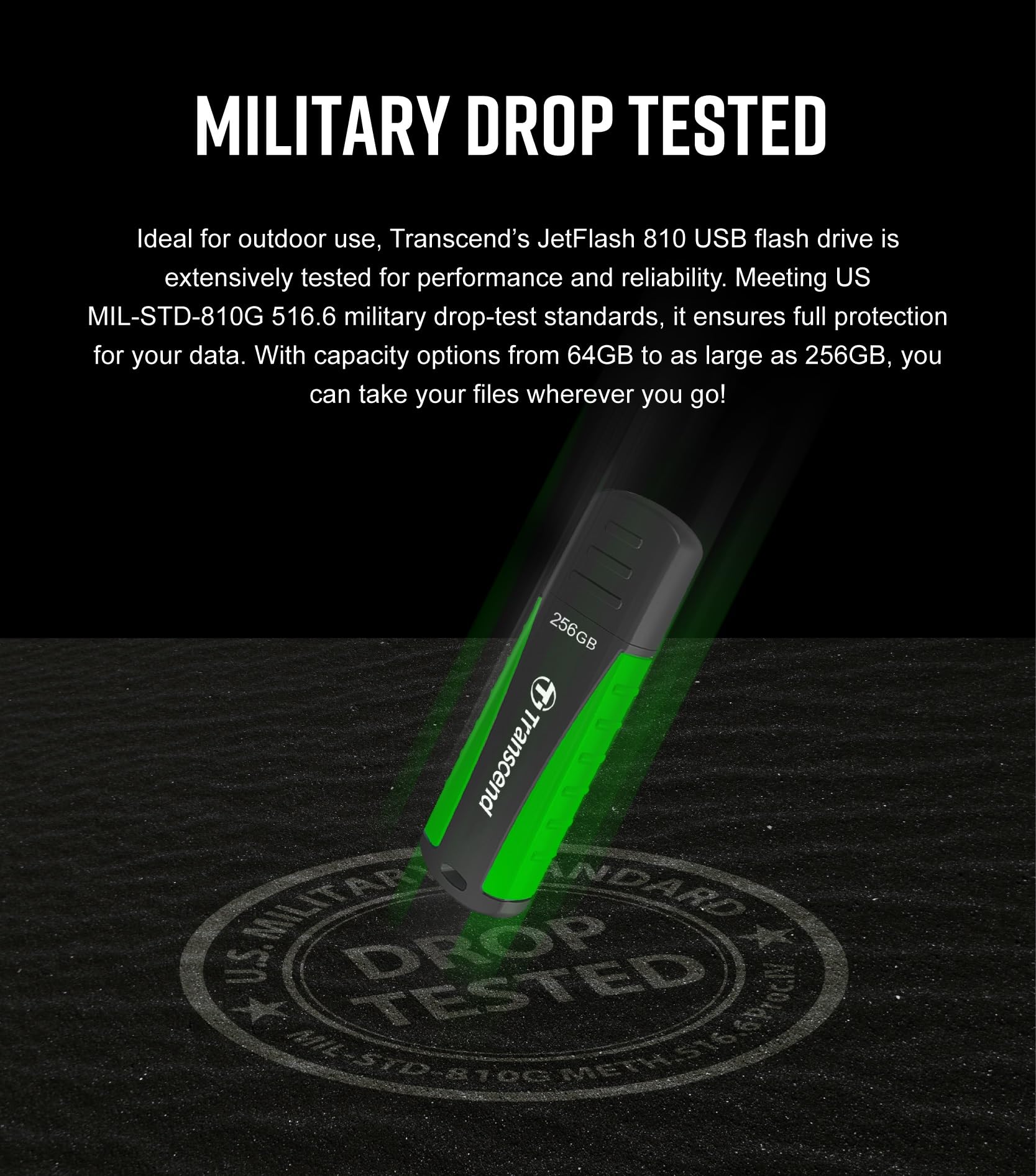 Transcend 64GB JetFlash 810 USB 3.0 Flash Drive (TS64GJF810) black - Image 5