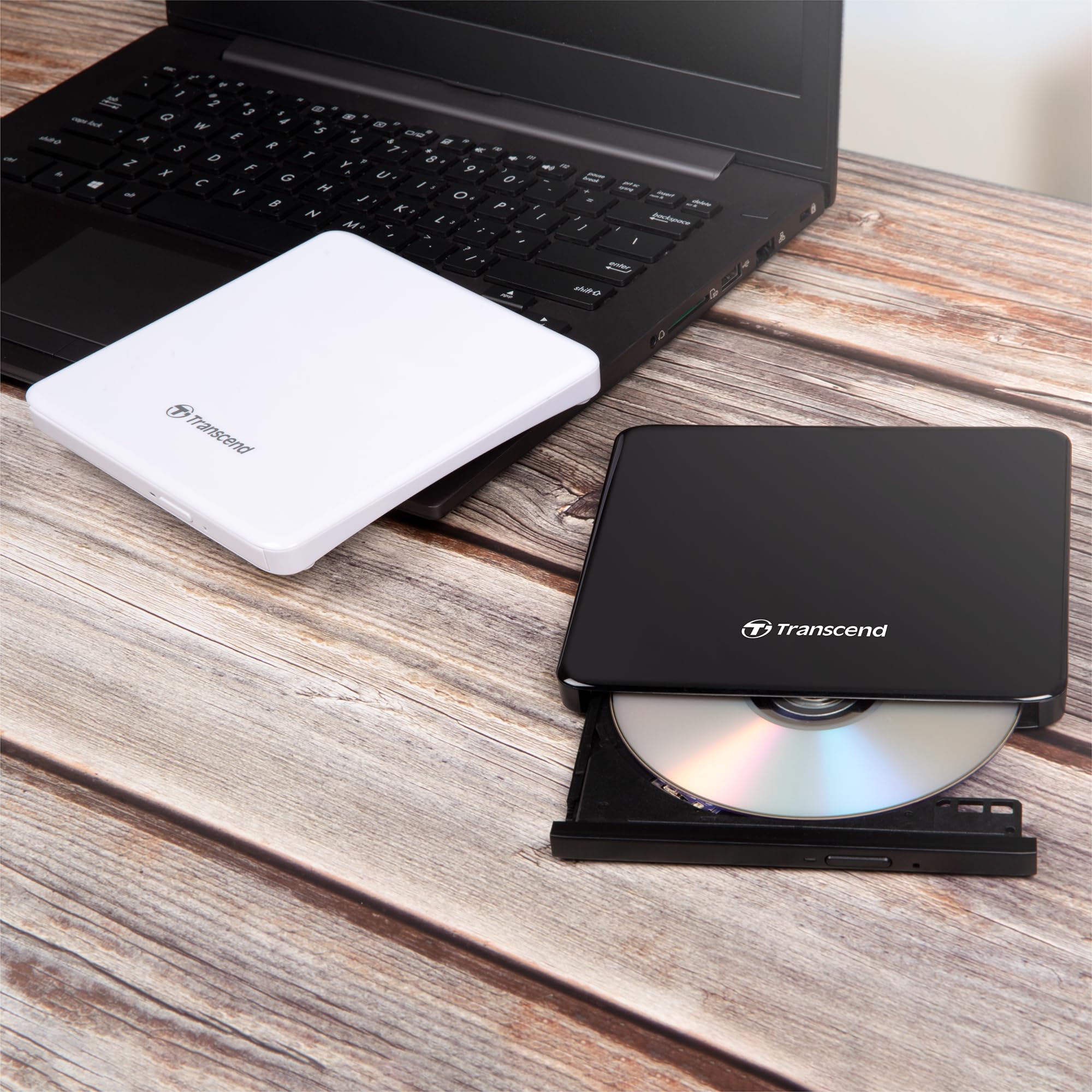 Transcend 8K Extra Slim Portable DVD Writer Optical Drive (TS8XDVDS-K) - Image 4