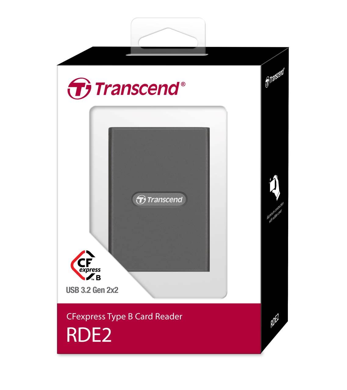 Transcend CFexpress Card Reader, Type B, USB 3.2 Gen 2x2, 20 Gbps, Aluminum housing, for Photography and Cinematic Experts, Include Type A and Type C Cables - TS-RDE2 - Image 6