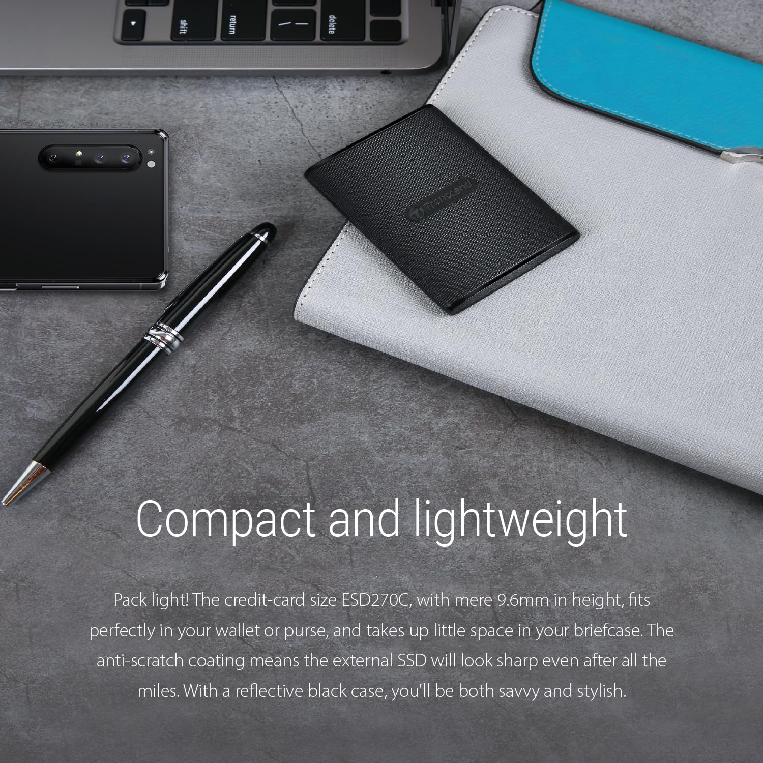 Transcend ESD270 250GB External SSD for iPhone16/15/iPad/Mac/Windows/Android, PC/Laptop/Tablet/TV/Game Console, Portable SSD with One Touch Back up, One-Time Password Unlock, Type A &Type C Cables - Image 5