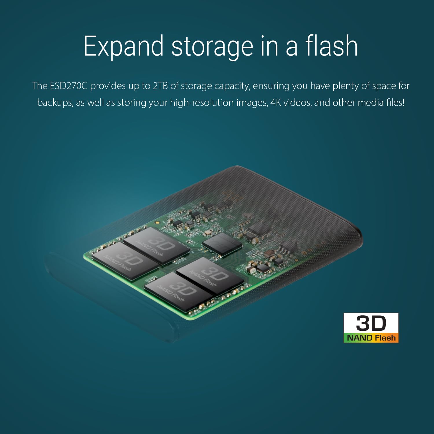 Transcend ESD270 250GB External SSD for iPhone16/15/iPad/Mac/Windows/Android, PC/Laptop/Tablet/TV/Game Console, Portable SSD with One Touch Back up, One-Time Password Unlock, Type A &Type C Cables - Image 6