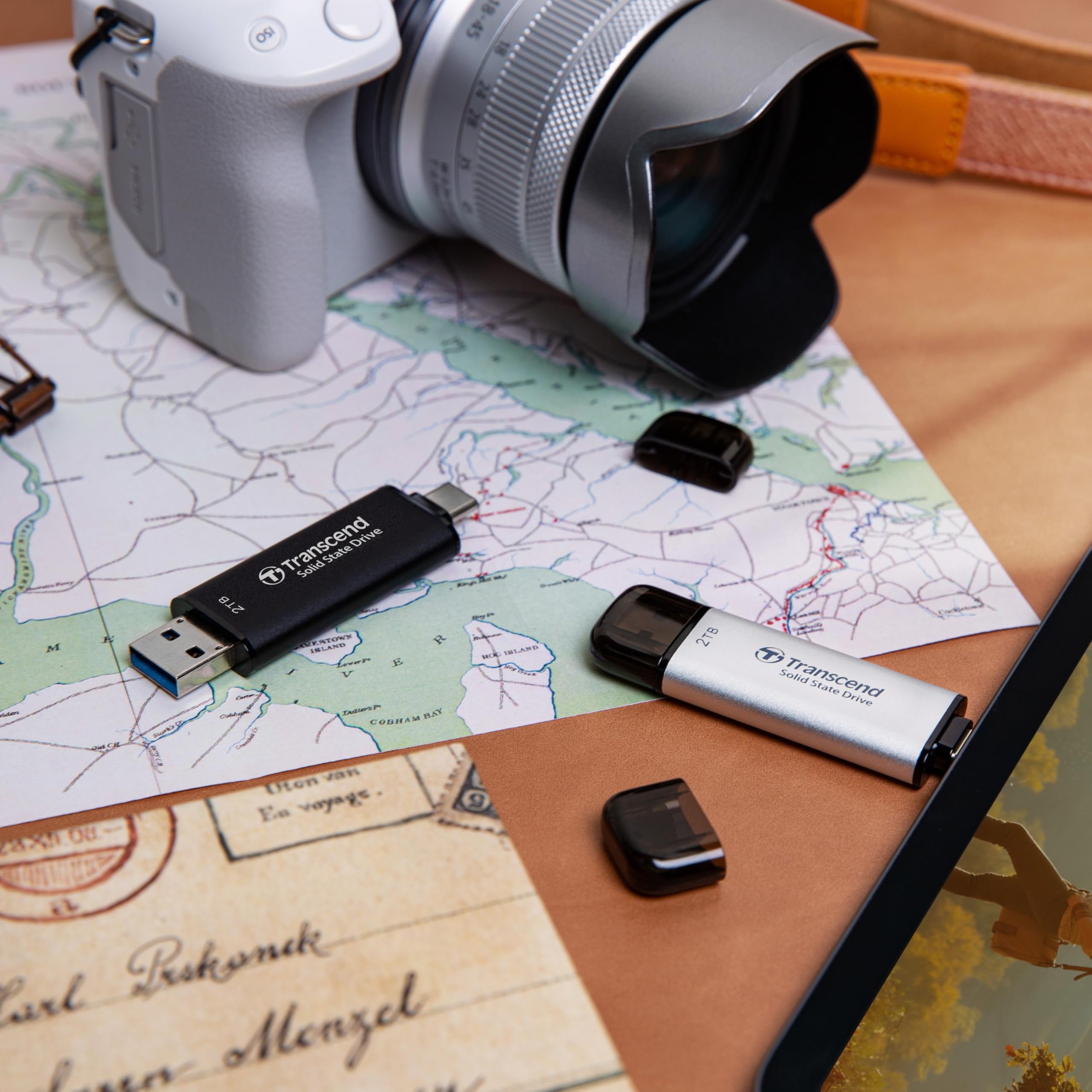 Transcend ESD310 2TB External SSD, Up to 1,050MB/s, Dual USB Drive for iPhone17,16,15, iPad&Mac/Pixel10/Tesla/Steam Deck/ROG Ally/MSI Claw/Android/PS5, 2-in-1 TypeC &A, USB3.2Gen2 Portable SSD-Silver - Image 9