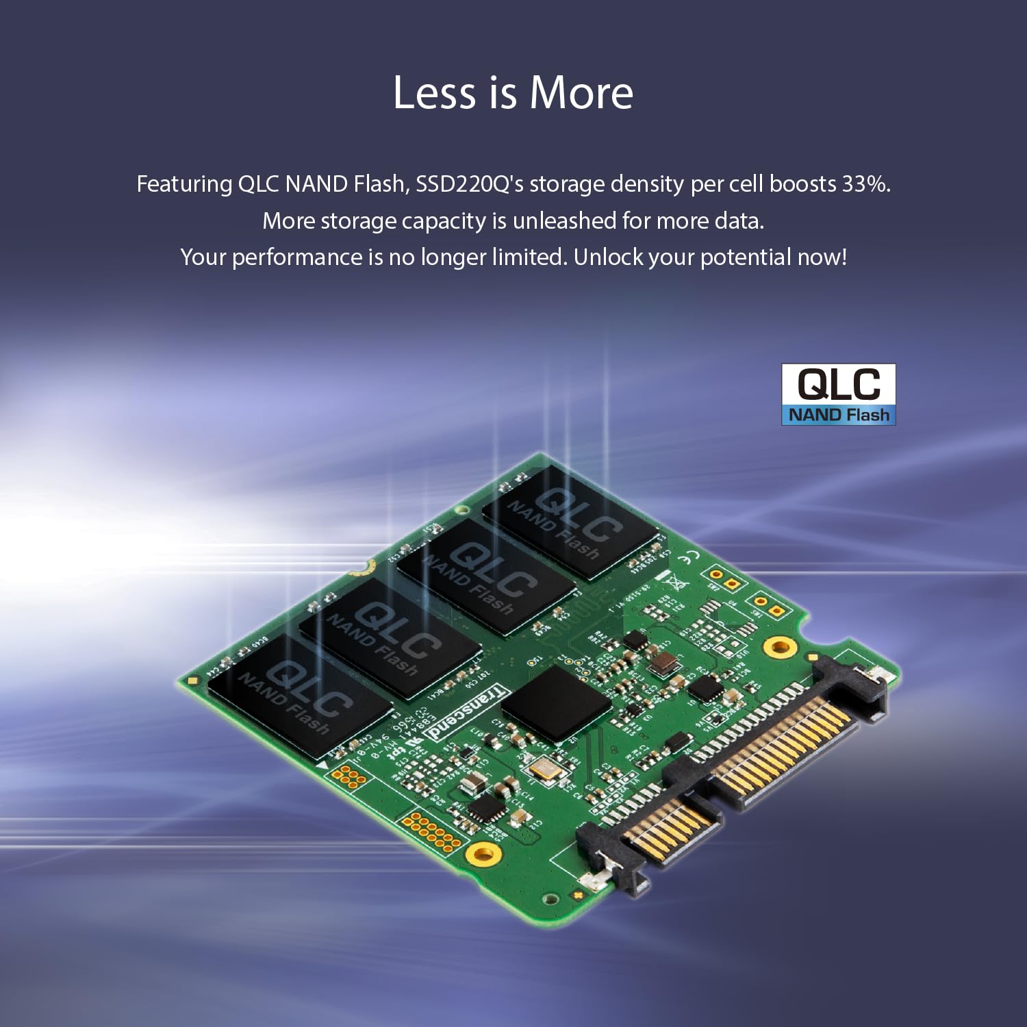 Transcend Information TTS1TSSD220Q 1TB SATAIII SSD220Q 2.5” Internal Solid State Drive with Speeds up to 550MB/s - Image 5