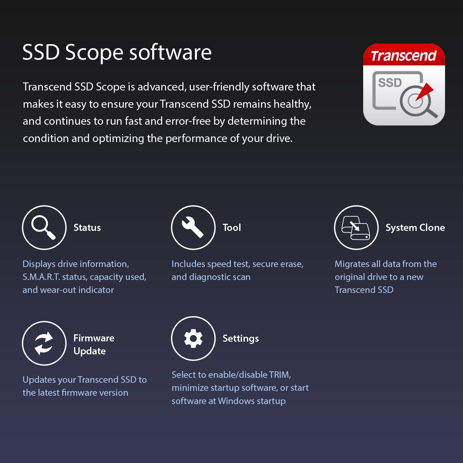 Transcend Information TTS1TSSD220Q 1TB SATAIII SSD220Q 2.5” Internal Solid State Drive with Speeds up to 550MB/s - Image 8