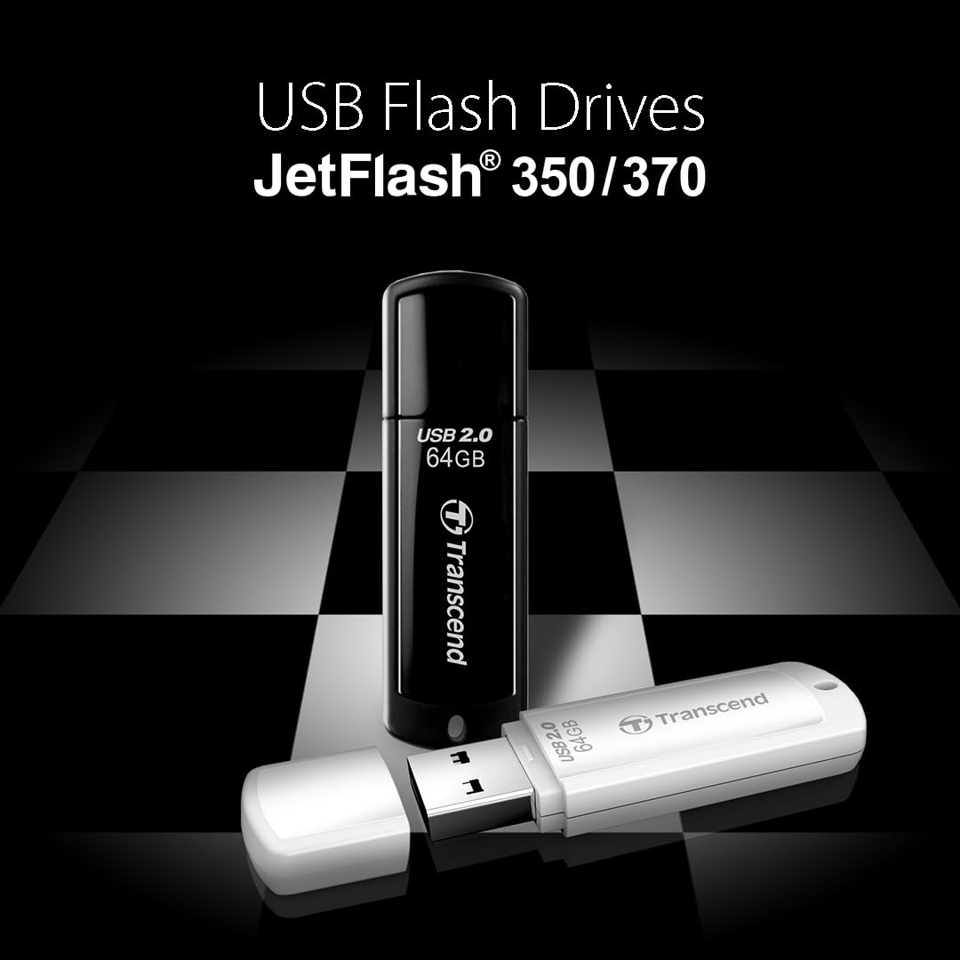 Transcend JetFlash 350 8GB USB 2.0 Flash Thumb Drive, Type-A External Data Storage Memory Stick Compatible with Computer/Laptop/Desktop/PC - TS8GJF350 - Image 3