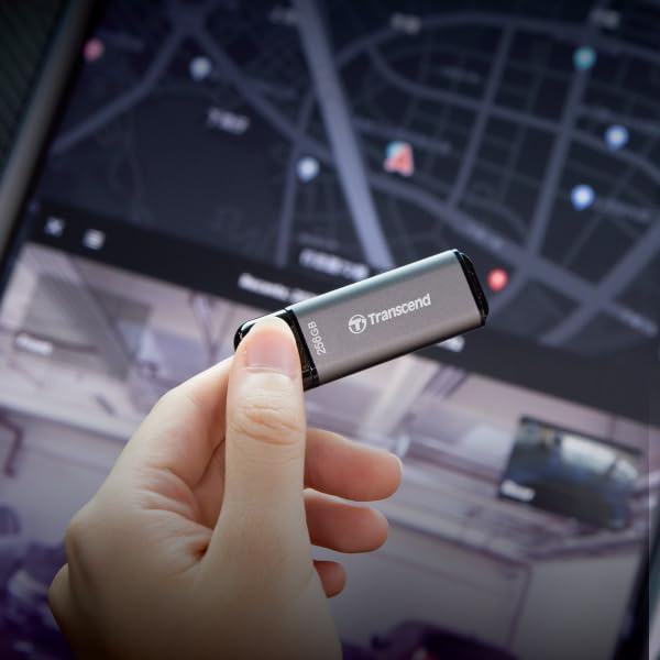 Transcend JF920 128GB USB Flash Drive, USB3.2 Gen1, Up to 420MB/s, Aluminum Metallic housing, for Car Audio System, Sentry Mode, Smart TV and Gaming Console, Gray - TS128GJF920 - Image 4