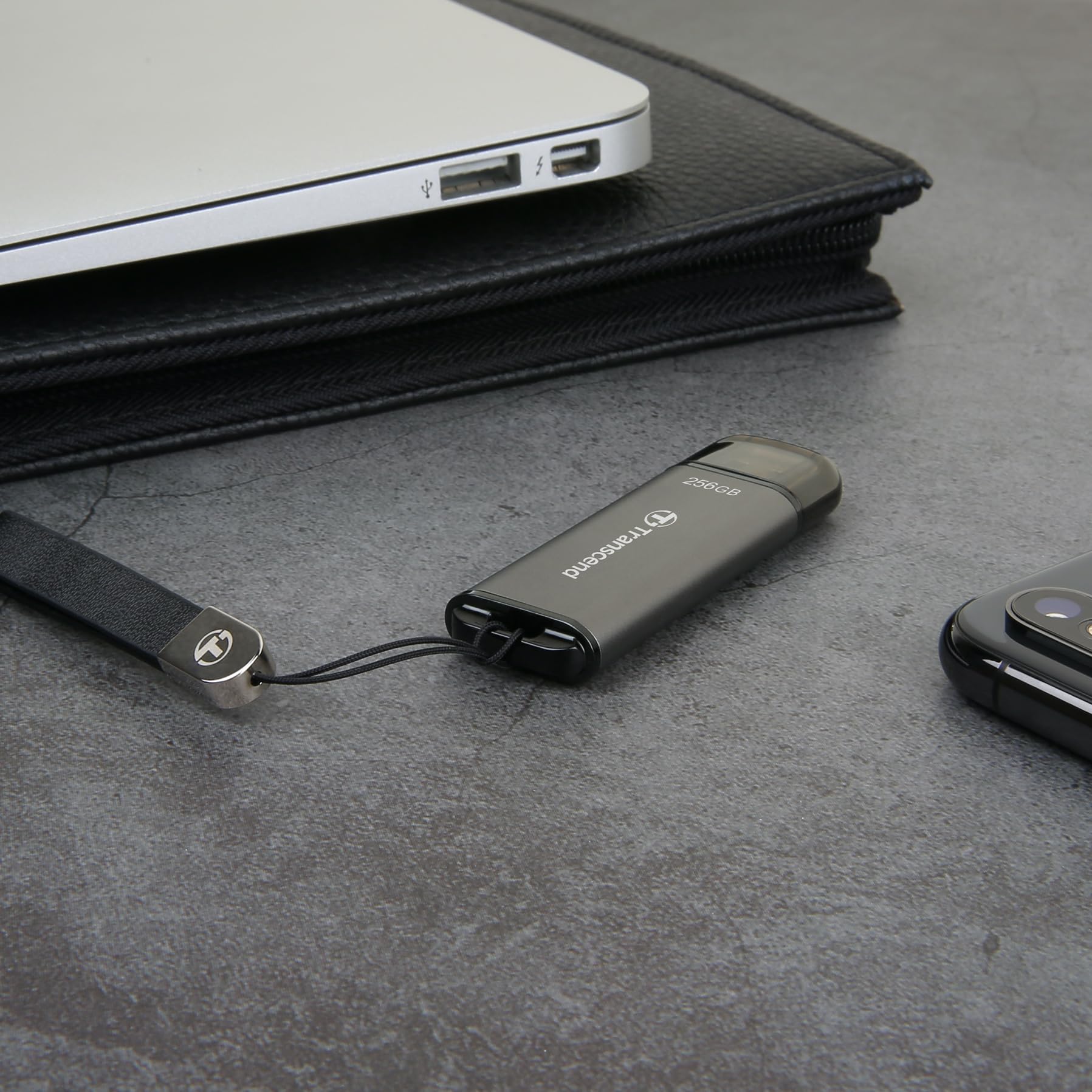 Transcend JF920 128GB USB Flash Drive, USB3.2 Gen1, Up to 420MB/s, Aluminum Metallic housing, for Car Audio System, Sentry Mode, Smart TV and Gaming Console, Gray - TS128GJF920 - Image 5