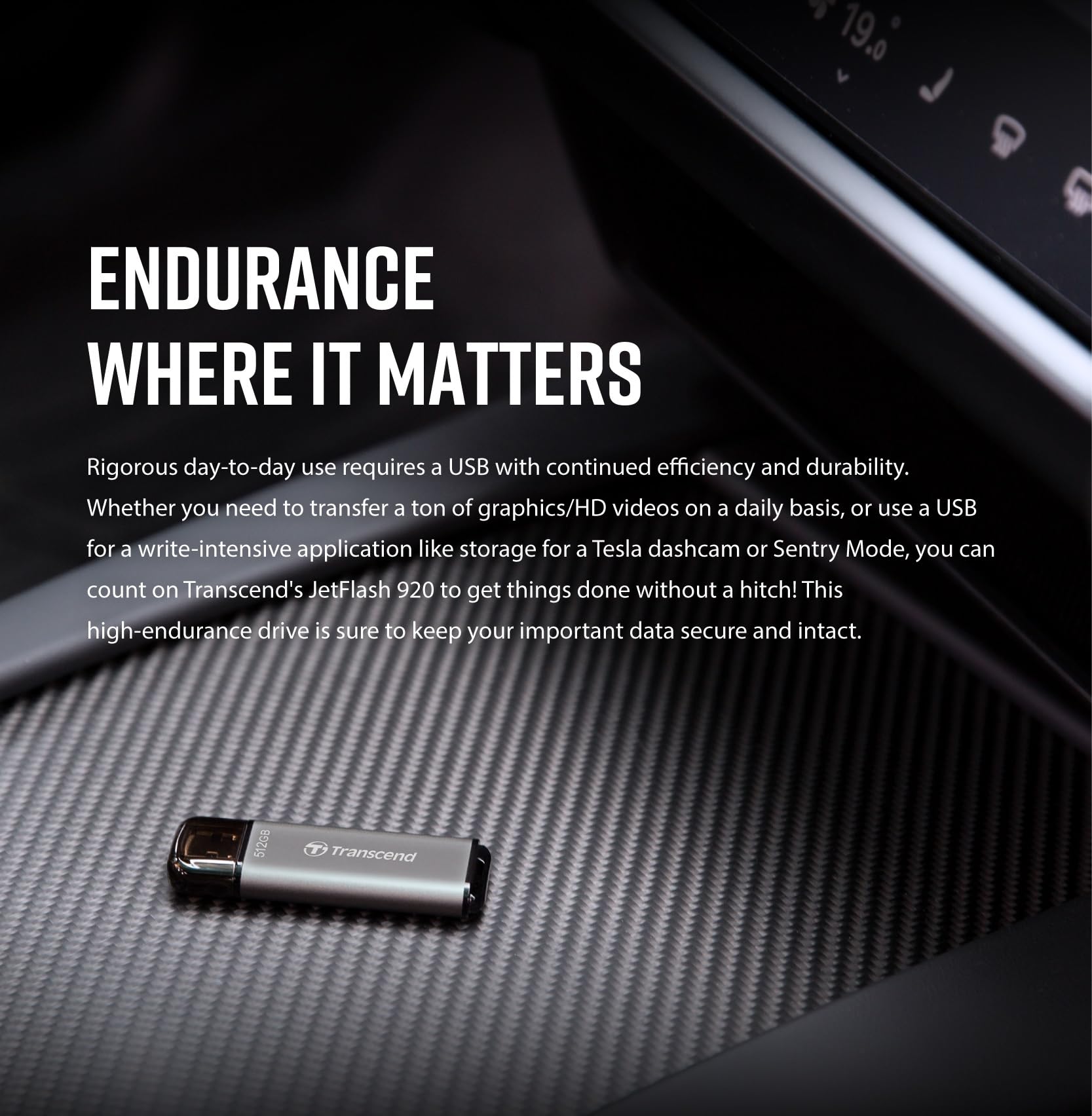 Transcend JF920 128GB USB Flash Drive, USB3.2 Gen1, Up to 420MB/s, Aluminum Metallic housing, for Car Audio System, Sentry Mode, Smart TV and Gaming Console, Gray - TS128GJF920 - Image 6