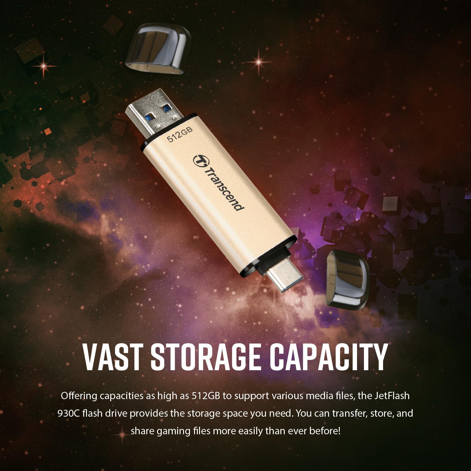 Transcend JF930 128GB Dual USB C Flash Drive for iPhone/iPad/Mac/Windows, Android/Tablet/PC/Gaming Console, Photo Stick Up to 420MB/s, USB 3.2 Thumb Drive, Memory Stick with 2-in-1 Type C &Type A - Image 7