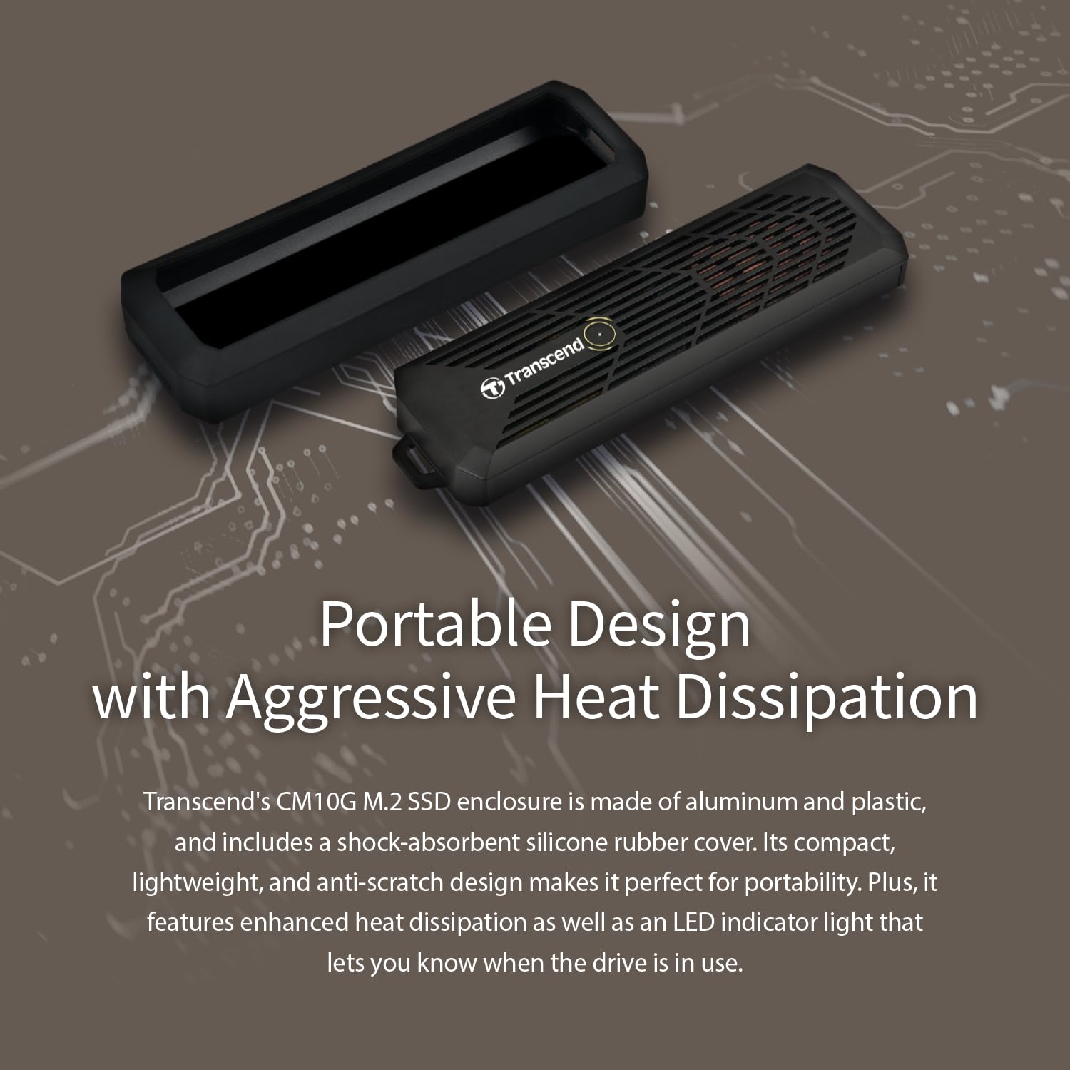 Transcend M.2 PCIe/SATA SSD Upgrade Kit, SSD Enclosure, Support 2230 2242 2280, Compatible with M Key/B+M Key, Type-A/Type-C - TS-CM10G - Image 4