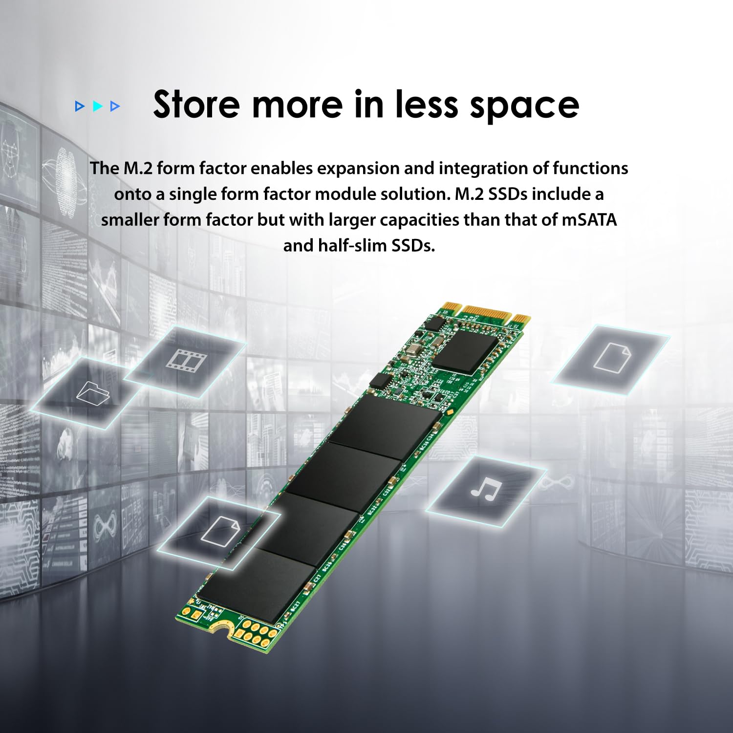 Transcend MTS820 120GB M.2 2280 SATA III SSD, Up to 500MB/s, Compatible w/Ultrabook Laptop PC Desktop, 3D TLC NAND Flash Internal Solid State Drive, LDPC/Error Correction ECC/B+M Key/SLC Cache - Image 5
