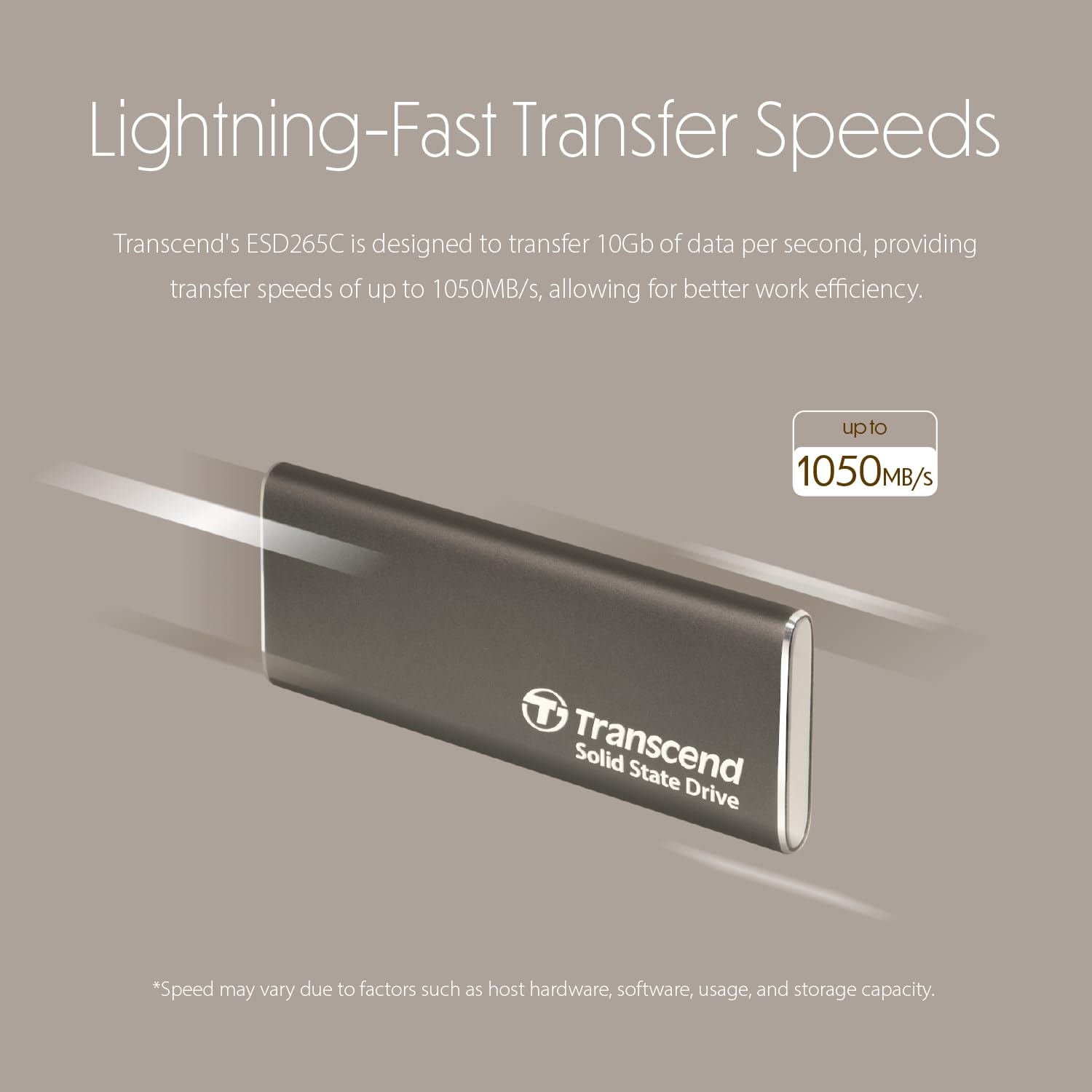 Transcend Portable SSD 500GB External Solid State Drives, up to 1050MB/s USB C SSD External Hard Drive USB 3.2 Gen 2 for iPhone, iPad, Windows, Mac, Android, Tablets, PS5, PS4, Xbox and Smart TV - Image 4