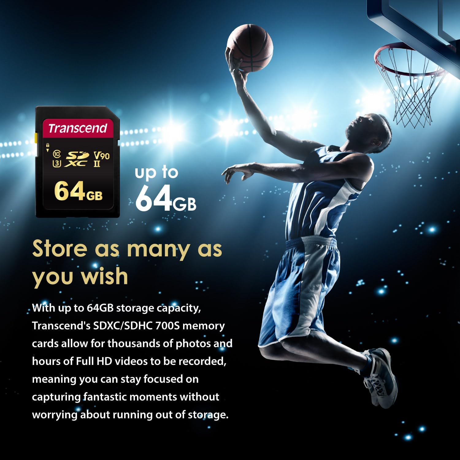 Transcend SDC700 64GB UHS-II U3 V90 SDXC Memory Card, Up to 285MB/s, 8K Ultra HD for Canon/Nikon/Sony/Pentax/Kodak/Olympus/Panasonic/DSLR/Professional Photographers/Mirrorless Cam/Advanced Video Cam - Image 6