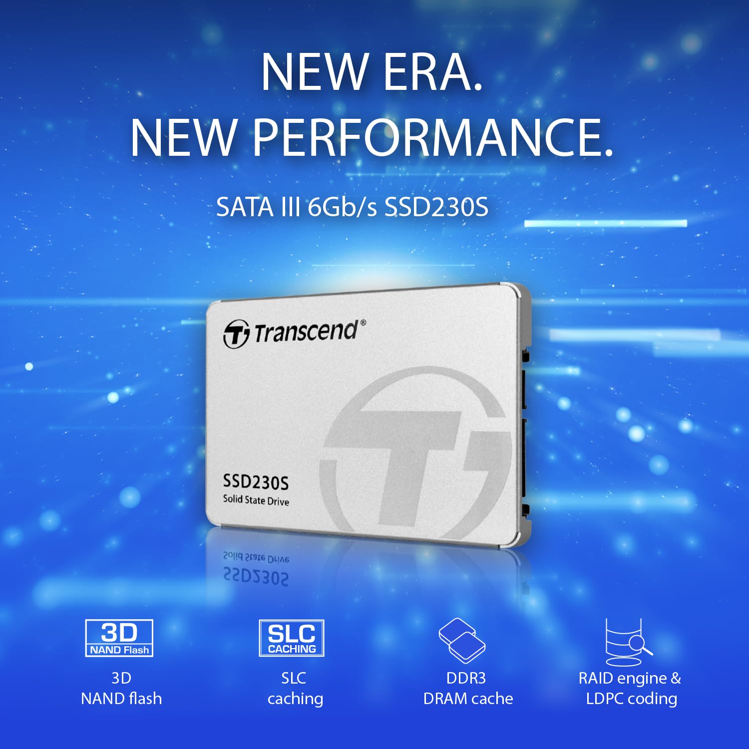 Transcend SSD230 1TB 2.5" SATA III 6Gb/s Internal SSD with DRAM, Up to 560MB/s, for PS4/ PCs/Laptops, Desktops/Notebooks, 3D TLC Internal Solid State Drive with SLC Cache, RAID Engine, LDPC Coding - Image 3