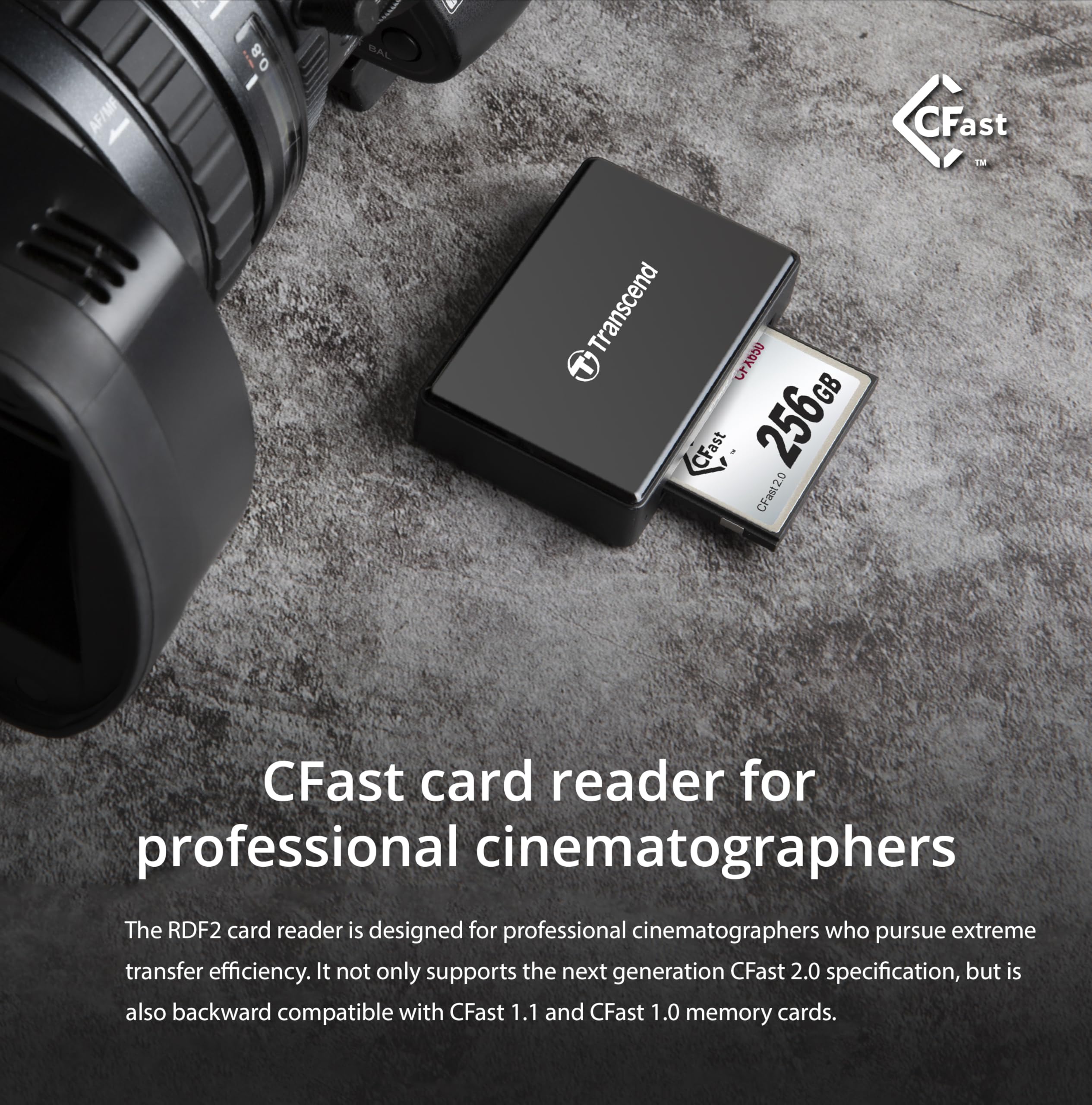 Transcend TS-RDF2 Cfast 2.0 USB 3.1 Card Reader - Image 4