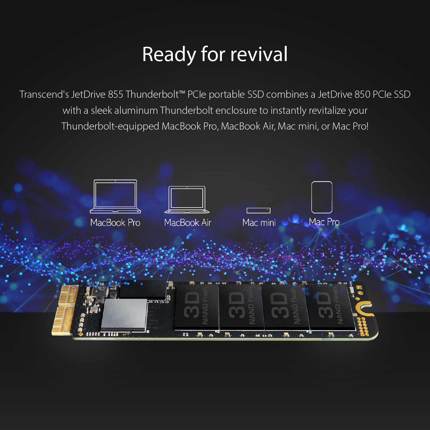 Transcend TS960GJDM855 960GB JetDrive 855 Thunderbolt NVMe PCIe Gen 3x4 Portable Solid State Drive with Enclosure - Image 4