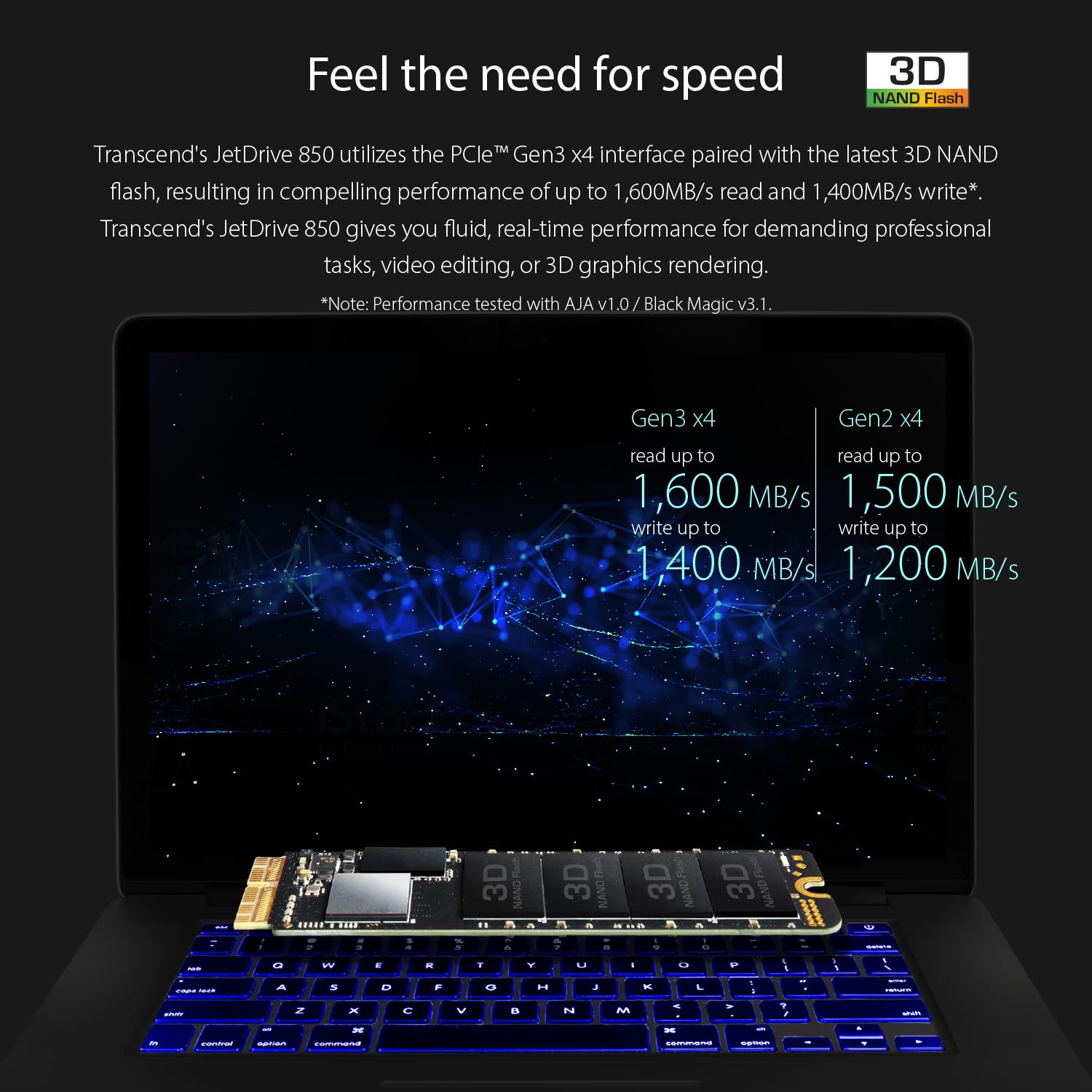 Transcend TS960GJDM855 960GB JetDrive 855 Thunderbolt NVMe PCIe Gen 3x4 Portable Solid State Drive with Enclosure - Image 8