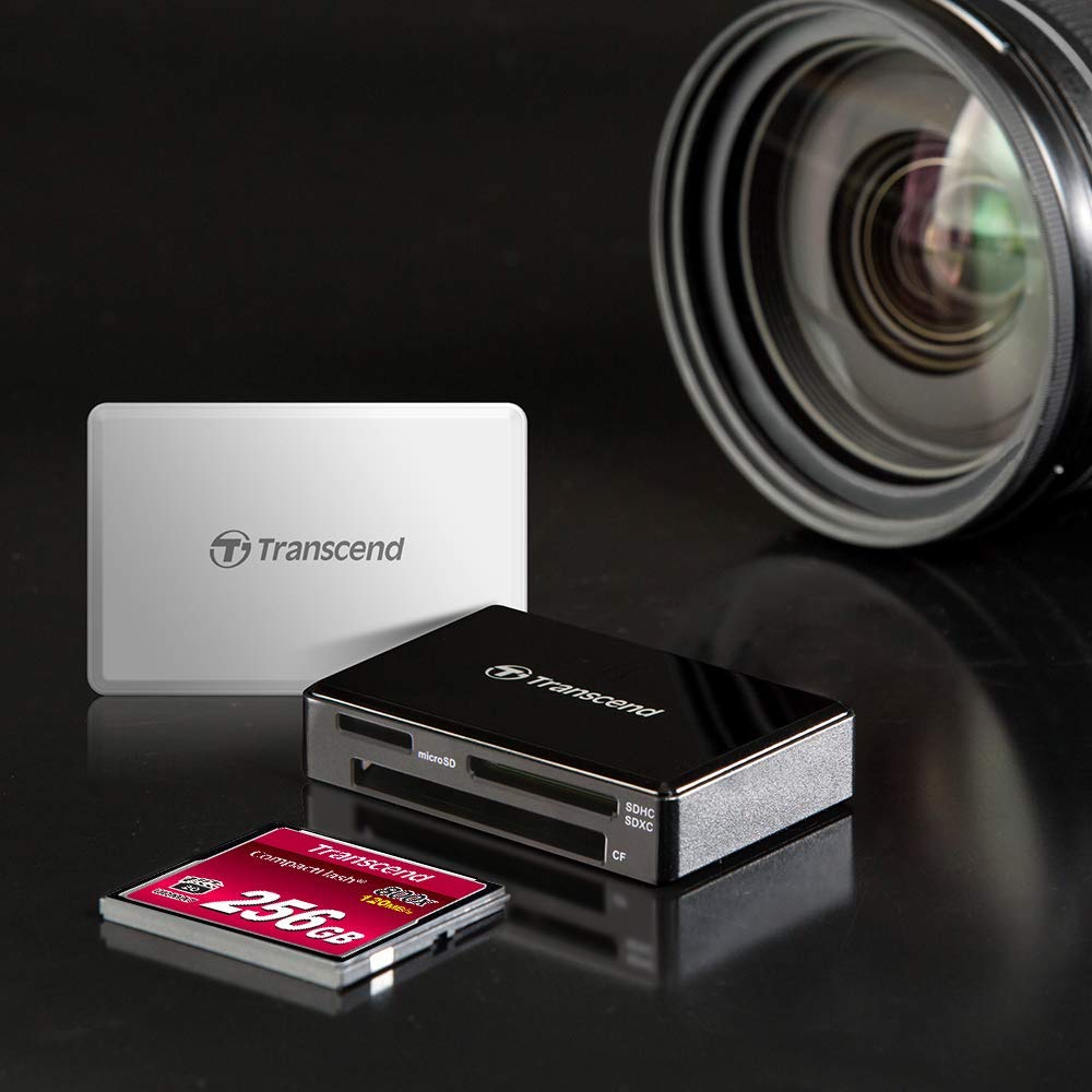 Transcend USB 3.0 Super Speed Multi-Card Reader for SD/SDHC/SDXC/MS/CF Cards (TS-RDF8K),Black - Image 3