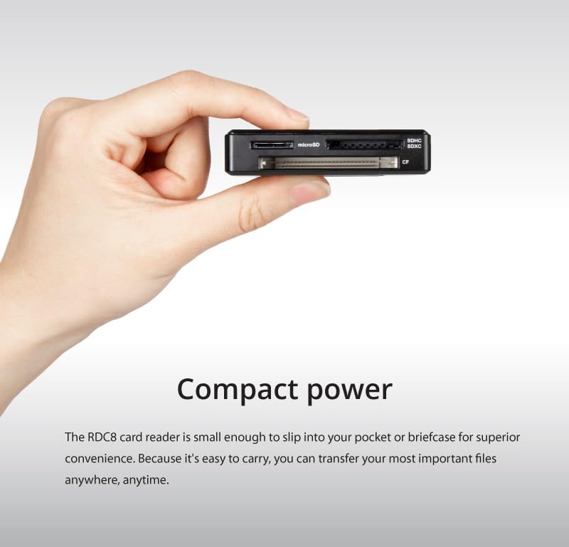 Transcend USB 3.1 Gen 1 Type-C All-in-1 Multi-Card Reader (CF/SD/SDHC/SDXC/microSD) - Image 8